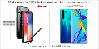 Magnetické púzdro Roybens Magnetic pre Huawei - Čierne  + darček ochranné sklo a dotykové pero pre Huawei: P30 Pro