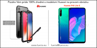 Magnetické púzdro Roybens Magnetic pre Huawei - Čierne  + darček ochranné sklo a dotykové pero pre Huawei: P40 Lite E