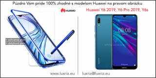 Magnetické púzdro Roybens Magnetic pre Huawei - Modré  + darček ochranné sklo a dotykové pero pre Huawei: Huawei Y6 2019, Y6 Pro 2019, Y6s