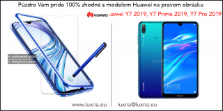 Magnetické púzdro Roybens Magnetic pre Huawei - Modré  + darček ochranné sklo a dotykové pero pre Huawei: Huawei Y7 2019,  Y7 Prime 2019, Y7 Pro 2019