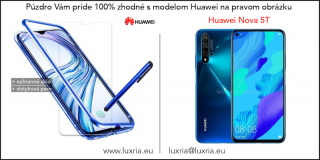 Magnetické púzdro Roybens Magnetic pre Huawei - Modré  + darček ochranné sklo a dotykové pero pre Huawei: Nova 5T