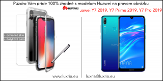 Magnetické púzdro Roybens Magnetic pre Huawei - Strieborné  + darček ochranné sklo a dotykové pero pre Huawei: Huawei Y7 2019,  Y7 Prime 2019, Y7 Pro…