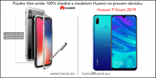 Magnetické púzdro Roybens Magnetic pre Huawei - Strieborné  + darček ochranné sklo a dotykové pero pre Huawei: P Smart 2019