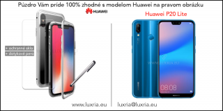 Magnetické púzdro Roybens Magnetic pre Huawei - Strieborné  + darček ochranné sklo a dotykové pero pre Huawei: P20 lite