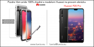 Magnetické púzdro Roybens Magnetic pre Huawei - Strieborné  + darček ochranné sklo a dotykové pero pre Huawei: P20 Pro