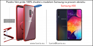 Magnetické púzdro Roybens Magnetic pre Samsung - Červené  + darček ochranné sklo a dotykové pero Samsung: Galaxy A50