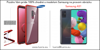 Magnetické púzdro Roybens Magnetic pre Samsung - Červené  + darček ochranné sklo a dotykové pero Samsung: Galaxy A51