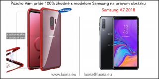 Magnetické púzdro Roybens Magnetic pre Samsung - Červené  + darček ochranné sklo a dotykové pero Samsung: Galaxy A7 (2018)