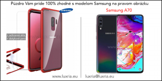 Magnetické púzdro Roybens Magnetic pre Samsung - Červené  + darček ochranné sklo a dotykové pero Samsung: Galaxy A70