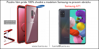 Magnetické púzdro Roybens Magnetic pre Samsung - Červené  + darček ochranné sklo a dotykové pero Samsung: Galaxy A71