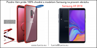 Magnetické púzdro Roybens Magnetic pre Samsung - Červené  + darček ochranné sklo a dotykové pero Samsung: Galaxy A9 (2018)