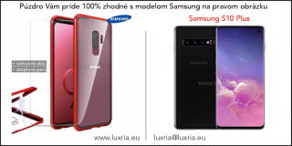 Magnetické púzdro Roybens Magnetic pre Samsung - Červené  + darček ochranné sklo a dotykové pero Samsung: Galaxy S10 Plus