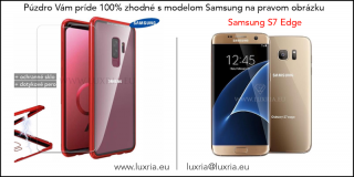 Magnetické púzdro Roybens Magnetic pre Samsung - Červené  + darček ochranné sklo a dotykové pero Samsung: Galaxy S7 Edge