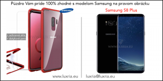 Magnetické púzdro Roybens Magnetic pre Samsung - Červené  + darček ochranné sklo a dotykové pero Samsung: Galaxy S8 Plus