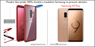 Magnetické púzdro Roybens Magnetic pre Samsung - Červené  + darček ochranné sklo a dotykové pero Samsung: Galaxy S9 Plus