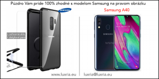 Magnetické púzdro Roybens Magnetic pre Samsung - Čierne  + darček ochranné sklo a dotykové pero Samsung: Galaxy A40