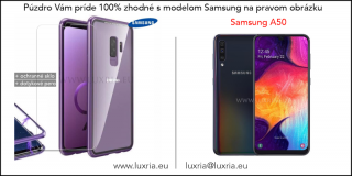 Magnetické púzdro Roybens Magnetic pre Samsung - Fialové  + darček ochranné sklo a dotykové pero Samsung: Galaxy A50