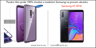 Magnetické púzdro Roybens Magnetic pre Samsung - Fialové  + darček ochranné sklo a dotykové pero Samsung: Galaxy A7 (2018)