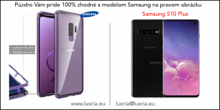 Magnetické púzdro Roybens Magnetic pre Samsung - Fialové  + darček ochranné sklo a dotykové pero Samsung: Galaxy S10 Plus