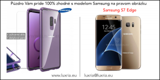 Magnetické púzdro Roybens Magnetic pre Samsung - Fialové  + darček ochranné sklo a dotykové pero Samsung: Galaxy S7 Edge