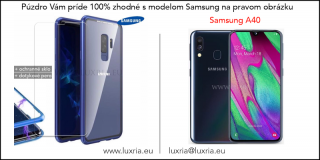 Magnetické púzdro Roybens Magnetic pre Samsung - Modré  + darček ochranné sklo a dotykové pero Samsung: Galaxy A40