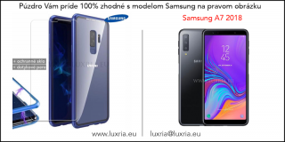 Magnetické púzdro Roybens Magnetic pre Samsung - Modré  + darček ochranné sklo a dotykové pero Samsung: Galaxy A7 (2018)