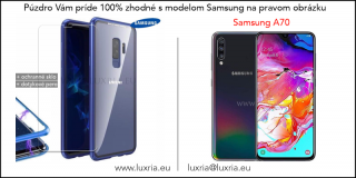 Magnetické púzdro Roybens Magnetic pre Samsung - Modré  + darček ochranné sklo a dotykové pero Samsung: Galaxy A70