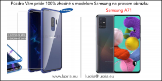 Magnetické púzdro Roybens Magnetic pre Samsung - Modré  + darček ochranné sklo a dotykové pero Samsung: Galaxy A71