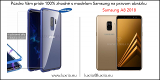 Magnetické púzdro Roybens Magnetic pre Samsung - Modré  + darček ochranné sklo a dotykové pero Samsung: Galaxy A8 (2018)