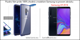 Magnetické púzdro Roybens Magnetic pre Samsung - Modré  + darček ochranné sklo a dotykové pero Samsung: Galaxy A9 (2018)