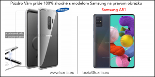 Magnetické púzdro Roybens Magnetic pre Samsung - Strieborné  + darček ochranné sklo a dotykové pero Samsung: Galaxy A51