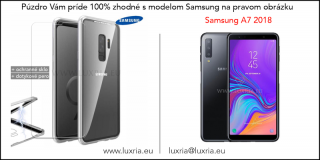 Magnetické púzdro Roybens Magnetic pre Samsung - Strieborné  + darček ochranné sklo a dotykové pero Samsung: Galaxy A7 (2018)