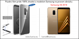 Magnetické púzdro Roybens Magnetic pre Samsung - Strieborné  + darček ochranné sklo a dotykové pero Samsung: Galaxy A8 (2018)