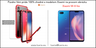 Magnetické púzdro Roybens Magnetic pre Xiaomi - Červené  + darček ochranné sklo a dotykové pero Pre Xiaomi: Mi 8 Lite