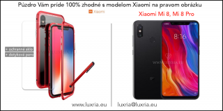 Magnetické púzdro Roybens Magnetic pre Xiaomi - Červené  + darček ochranné sklo a dotykové pero Pre Xiaomi: Mi 8 Pro