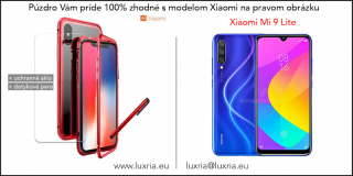 Magnetické púzdro Roybens Magnetic pre Xiaomi - Červené  + darček ochranné sklo a dotykové pero Pre Xiaomi: Mi 9 Lite