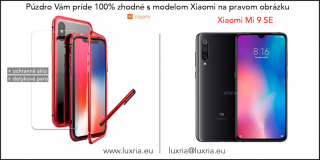 Magnetické púzdro Roybens Magnetic pre Xiaomi - Červené  + darček ochranné sklo a dotykové pero Pre Xiaomi: Mi 9 SE