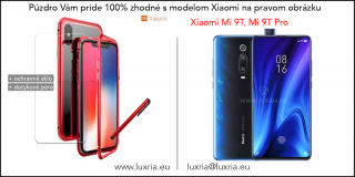 Magnetické púzdro Roybens Magnetic pre Xiaomi - Červené  + darček ochranné sklo a dotykové pero Pre Xiaomi: Mi 9T, Mi 9T Pro