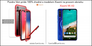 Magnetické púzdro Roybens Magnetic pre Xiaomi - Červené  + darček ochranné sklo a dotykové pero Pre Xiaomi: Mi A3