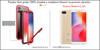 Magnetické púzdro Roybens Magnetic pre Xiaomi - Červené  + darček ochranné sklo a dotykové pero Pre Xiaomi: Redmi 6, 6A