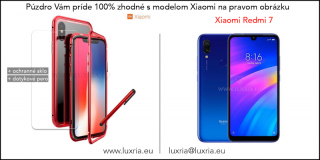 Magnetické púzdro Roybens Magnetic pre Xiaomi - Červené  + darček ochranné sklo a dotykové pero Pre Xiaomi: Redmi 7