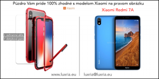 Magnetické púzdro Roybens Magnetic pre Xiaomi - Červené  + darček ochranné sklo a dotykové pero Pre Xiaomi: Redmi 7a