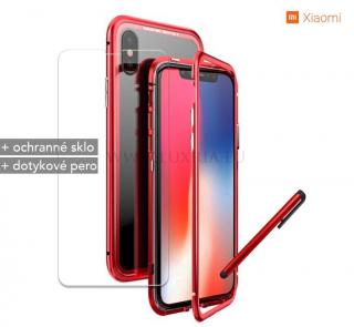 Magnetické púzdro Roybens Magnetic pre Xiaomi - Červené  + darček ochranné sklo a dotykové pero Pre Xiaomi: Redmi 9