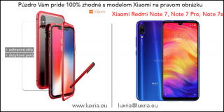 Magnetické púzdro Roybens Magnetic pre Xiaomi - Červené  + darček ochranné sklo a dotykové pero Pre Xiaomi: Redmi Note 7