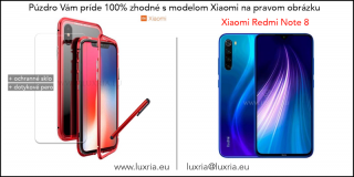 Magnetické púzdro Roybens Magnetic pre Xiaomi - Červené  + darček ochranné sklo a dotykové pero Pre Xiaomi: Redmi Note 8