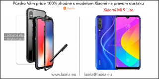 Magnetické púzdro Roybens Magnetic pre Xiaomi - Čierne  + darček ochranné sklo a dotykové pero Pre Xiaomi: Mi 9 Lite