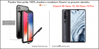 Magnetické púzdro Roybens Magnetic pre Xiaomi - Čierne  + darček ochranné sklo a dotykové pero Pre Xiaomi: Mi Note 10, Note 10 Pro