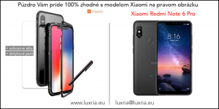 Magnetické púzdro Roybens Magnetic pre Xiaomi - Čierne  + darček ochranné sklo a dotykové pero Pre Xiaomi: Redmi Note 6 Pro