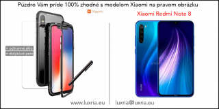 Magnetické púzdro Roybens Magnetic pre Xiaomi - Čierne  + darček ochranné sklo a dotykové pero Pre Xiaomi: Redmi Note 8