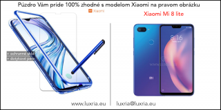 Magnetické púzdro Roybens Magnetic pre Xiaomi - Modré  + darček ochranné sklo a dotykové pero Pre Xiaomi: Mi 8 Lite